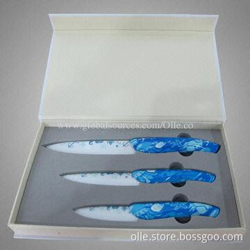 3pcs Decoration Ceramic Knife Set with Gift Box